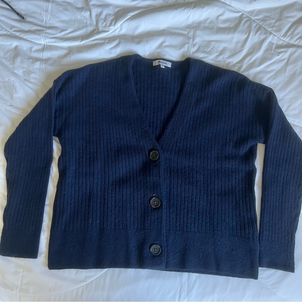 Madewell wide rib cardigan sweater